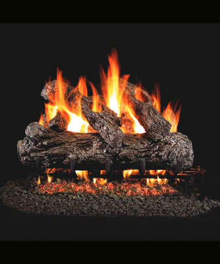 24" Real Fyre Rustic Oak Gas Log Set with Match Ignition