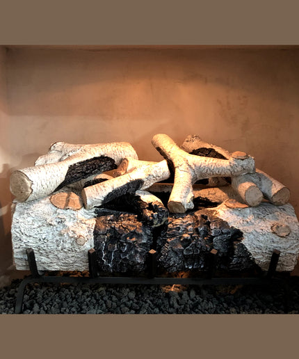 24" Real Fyre Charred Mountain Birch Logs Only CHMBW-24 (Burners Sold Separately)