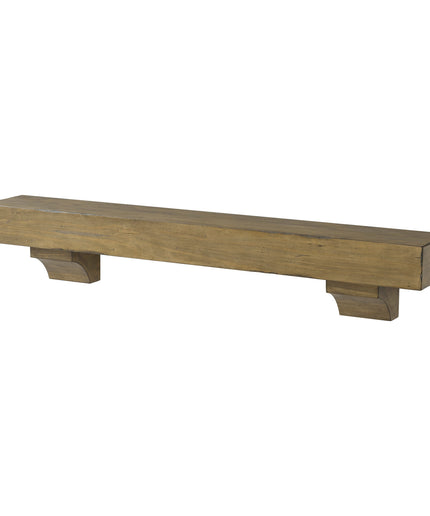 Pearl Mantels 60" Shenandoah Wood Fireplace Mantel Shelf with Corbels 412-60-10 - Dune Distressed