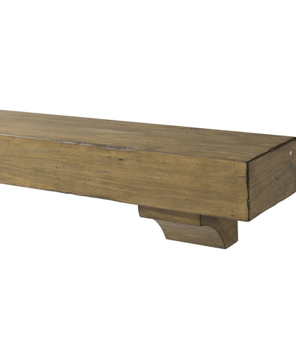 Pearl Mantels 72" Shenandoah Wood Fireplace Mantel Shelf with Corbels 412-72-10 - Dune Distressed