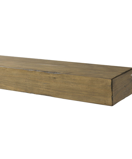 Pearl Mantels 60" Shenandoah Wood Fireplace Mantel Shelf with Corbels 412-60-10 - Dune Distressed