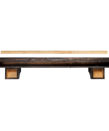 Pearl Mantels 60" Shenandoah Wood Fireplace Mantel Shelf with Corbels 412-60-20 - Espresso Distressed