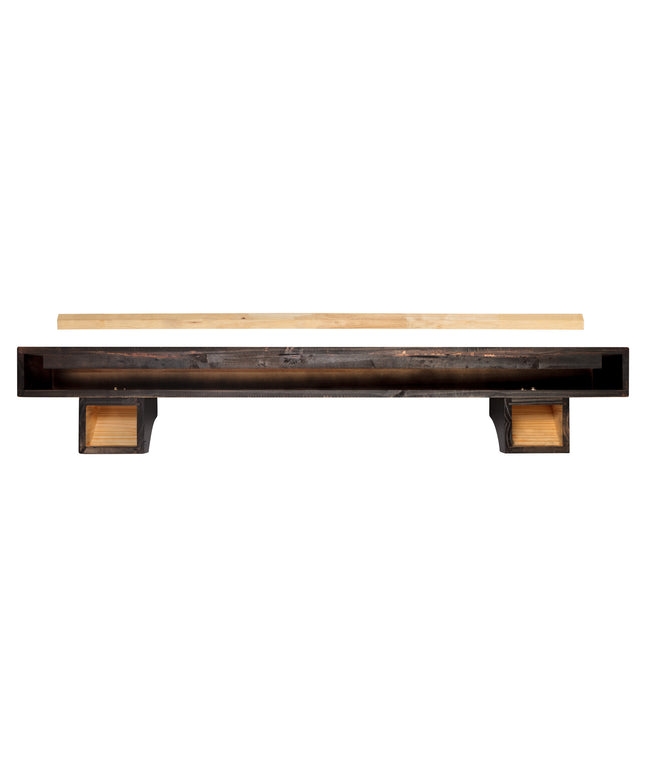 Pearl Mantels 72" Shenandoah Wood Fireplace Mantel Shelf with Corbels 412-72-20 - Espresso Distressed