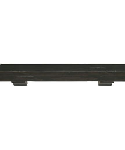 Pearl Mantels 60" Shenandoah Wood Fireplace Mantel Shelf with Corbels 412-60-20 - Espresso Distressed