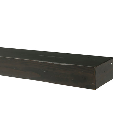 Pearl Mantels 60" Shenandoah Wood Fireplace Mantel Shelf with Corbels 412-60-20 - Espresso Distressed