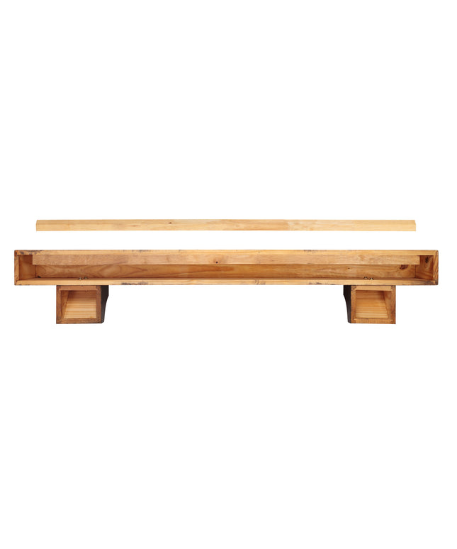 Pearl Mantels 60" Shenandoah Wood Fireplace Mantel Shelf with Corbels 412-60-50 - Medium Rustic Distressed