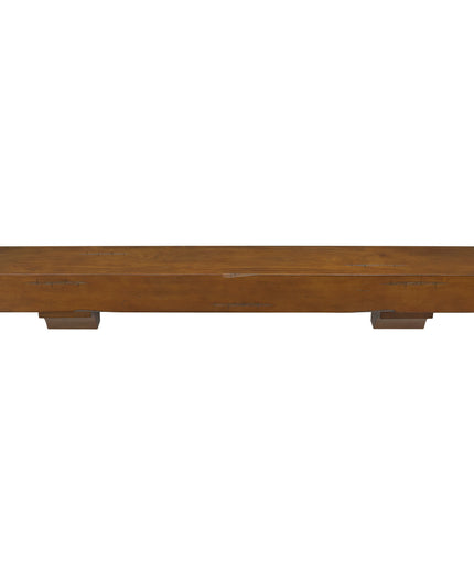 Pearl Mantels 60" Shenandoah Wood Fireplace Mantel Shelf with Corbels 412-60-50 - Medium Rustic Distressed