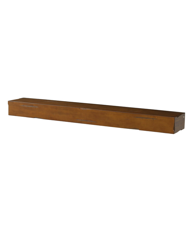 Pearl Mantels 60" Shenandoah Wood Fireplace Mantel Shelf with Corbels 412-60-50 - Medium Rustic Distressed