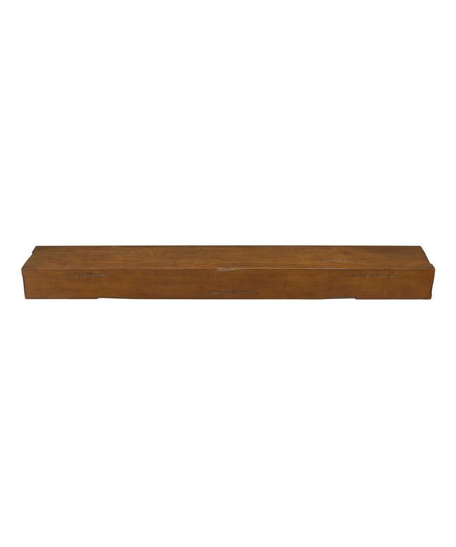 Pearl Mantels 60" Shenandoah Wood Fireplace Mantel Shelf with Corbels 412-60-50 - Medium Rustic Distressed