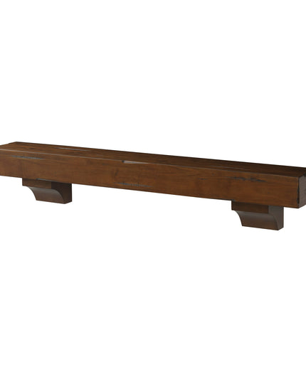 Pearl Mantels 72" Shenandoah Wood Fireplace Mantel Shelf with Corbels 412-72-70 - Cherry Distressed
