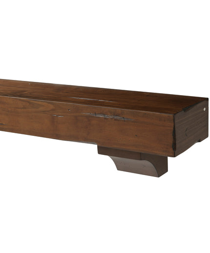 Pearl Mantels 72" Shenandoah Wood Fireplace Mantel Shelf with Corbels 412-72-70 - Cherry Distressed