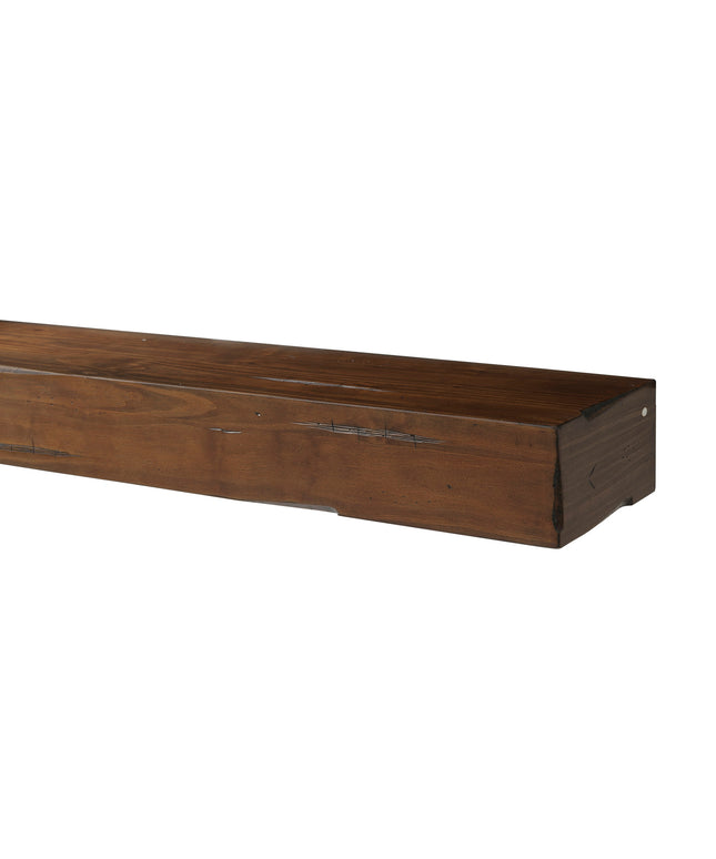Pearl Mantels 72" Shenandoah Wood Fireplace Mantel Shelf with Corbels 412-72-70 - Cherry Distressed