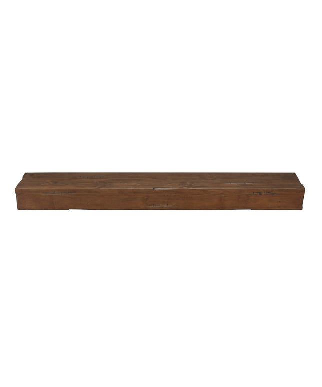 Pearl Mantels 72" Shenandoah Wood Fireplace Mantel Shelf with Corbels 412-72-70 - Cherry Distressed