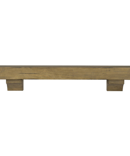 Pearl Mantels 60" Shenandoah Wood Fireplace Mantel Shelf with Corbels 412-60-10 - Dune Distressed
