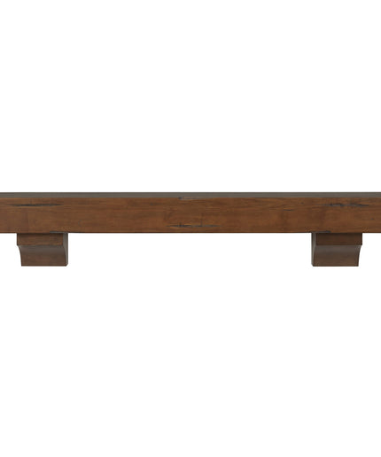 Pearl Mantels 72" Shenandoah Wood Fireplace Mantel Shelf with Corbels 412-72-70 - Cherry Distressed