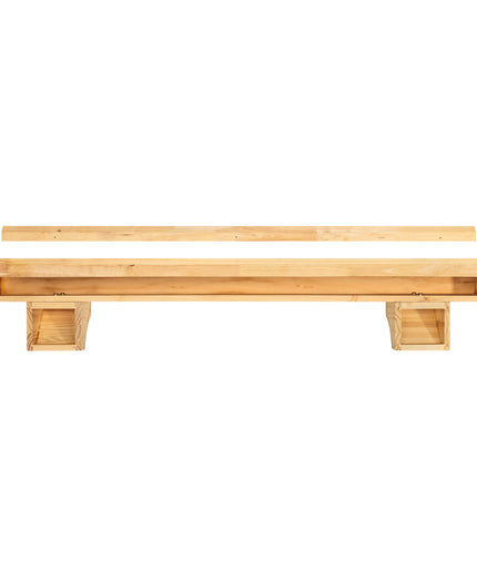 Pearl Mantels 72" Shenandoah Wood Fireplace Mantel Shelf with Corbels 412-72 - Unfinished Distressed