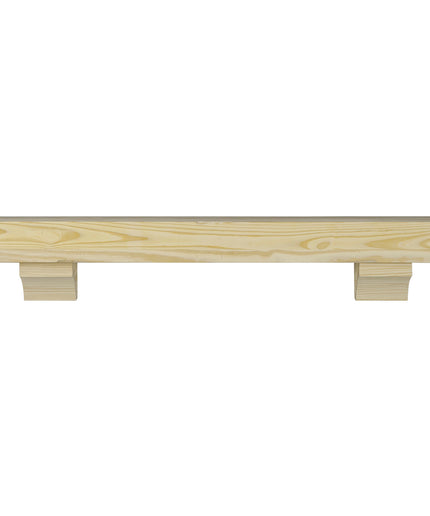 Pearl Mantels 72" Shenandoah Wood Fireplace Mantel Shelf with Corbels 412-72 - Unfinished Distressed