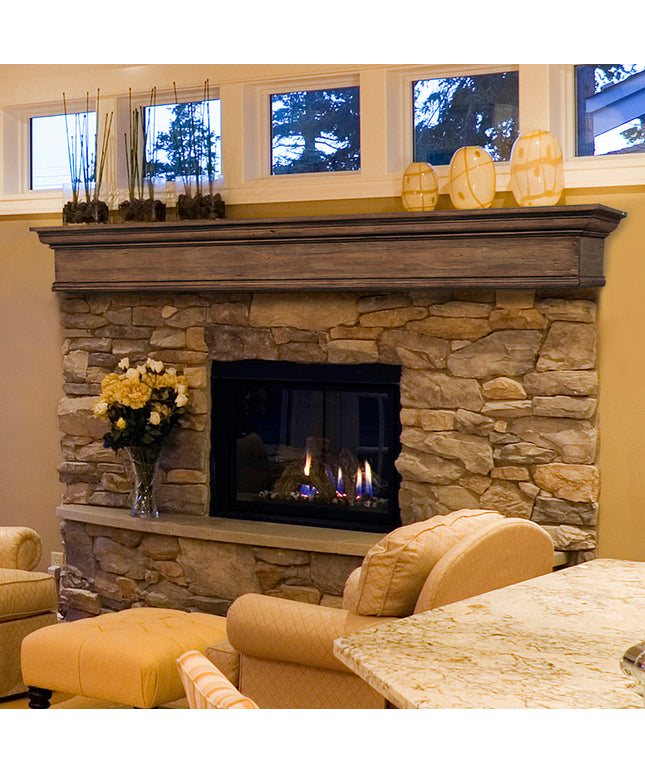 Pearl Mantels 48" Savannah Wood Fireplace Mantel Shelf 420-48-15 - Taos