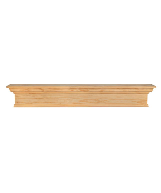 Pearl Mantels 72" Savannah Wood Fireplace Mantel Shelf 420-72 - Unfinished