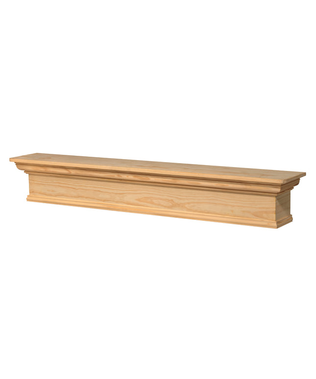 Pearl Mantels 48" Savannah Wood Fireplace Mantel Shelf 420-48 - Unfinished
