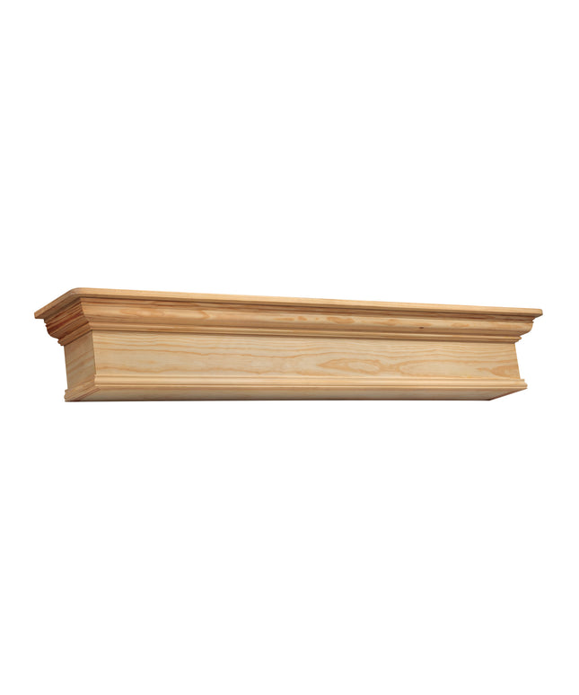 Pearl Mantels 48" Savannah Wood Fireplace Mantel Shelf 420-48 - Unfinished
