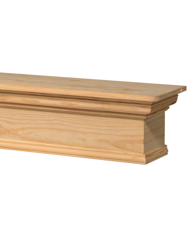 Pearl Mantels 60" Savannah Wood Fireplace Mantel Shelf 420-60 - Unfinished