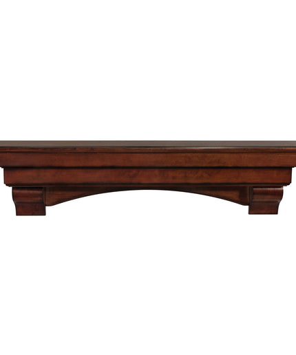 Pearl Mantels 48" Auburn Wood Fireplace Mantel Shelf with Corbels 495-48-70 - Cherry Distressed