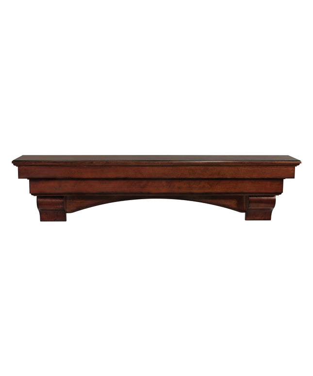 Pearl Mantels 48" Auburn Wood Fireplace Mantel Shelf with Corbels 495-48-70 - Cherry Distressed