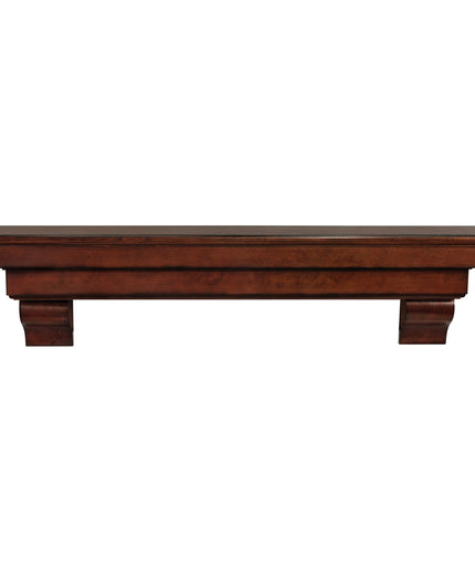 Pearl Mantels 48" Auburn Wood Fireplace Mantel Shelf with Corbels 495-48-70 - Cherry Distressed