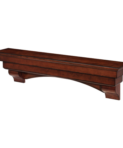 Pearl Mantels 48" Auburn Wood Fireplace Mantel Shelf with Corbels 495-48-70 - Cherry Distressed