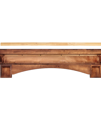 Pearl Mantels 48" Auburn Wood Fireplace Mantel Shelf with Corbels 495-48-70 - Cherry Distressed