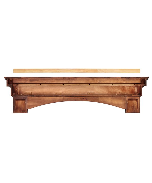 Pearl Mantels 48" Auburn Wood Fireplace Mantel Shelf with Corbels 495-48-70 - Cherry Distressed