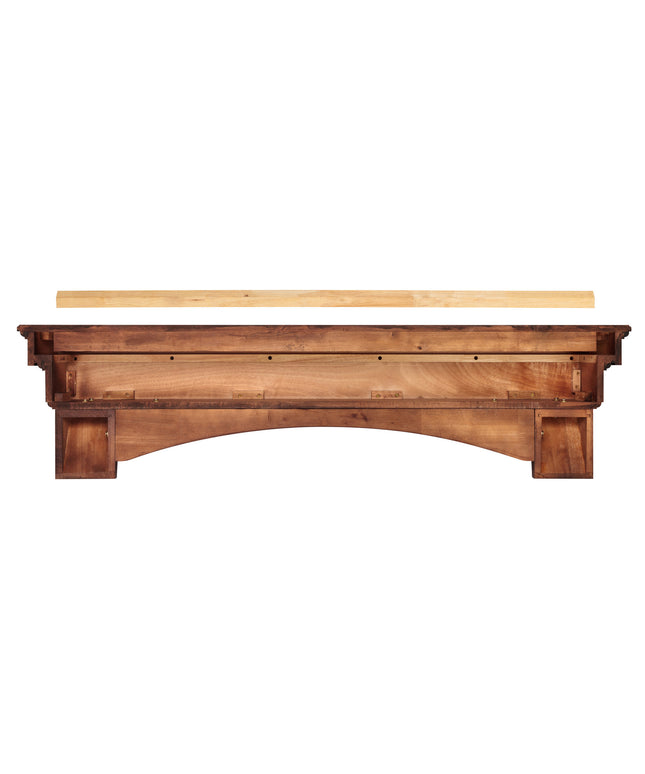 Pearl Mantels 72" Auburn Wood Fireplace Mantel Shelf with Corbels 495-72-70 - Cherry Distressed