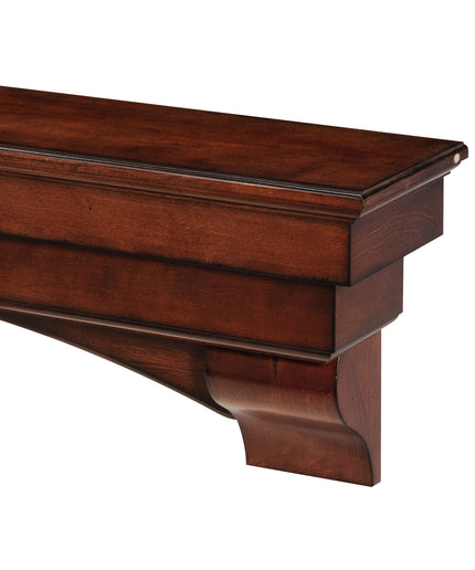 Pearl Mantels 48" Auburn Wood Fireplace Mantel Shelf with Corbels 495-48-70 - Cherry Distressed