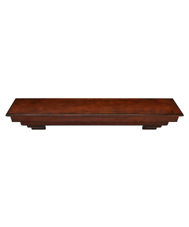 Pearl Mantels 60" Auburn Wood Fireplace Mantel Shelf with Corbels 495-60-70 - Cherry Distressed