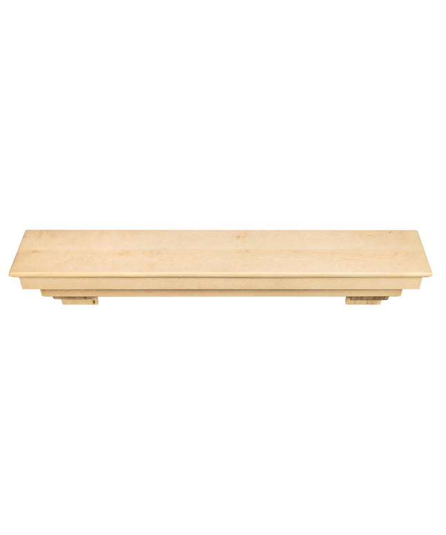 Pearl Mantels 60" Auburn Wood Fireplace Mantel Shelf with Corbels 495-60 - Unfinished