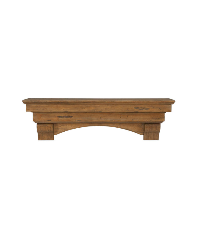 Pearl Mantels 48" Celeste Wood Fireplace Mantel Shelf with Corbels 497-48-10 - Dune