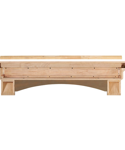 Pearl Mantels 60" Celeste Wood Fireplace Mantel Shelf with Corbels 497-60-10 - Dune