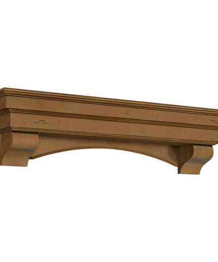 Pearl Mantels 60" Celeste Wood Fireplace Mantel Shelf with Corbels 497-60-10 - Dune
