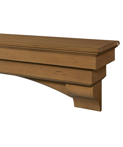 Pearl Mantels 60" Celeste Wood Fireplace Mantel Shelf with Corbels 497-60-10 - Dune