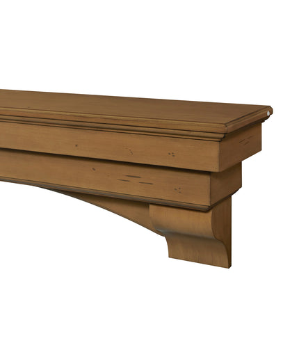 Pearl Mantels 60" Celeste Wood Fireplace Mantel Shelf with Corbels 497-60-10 - Dune