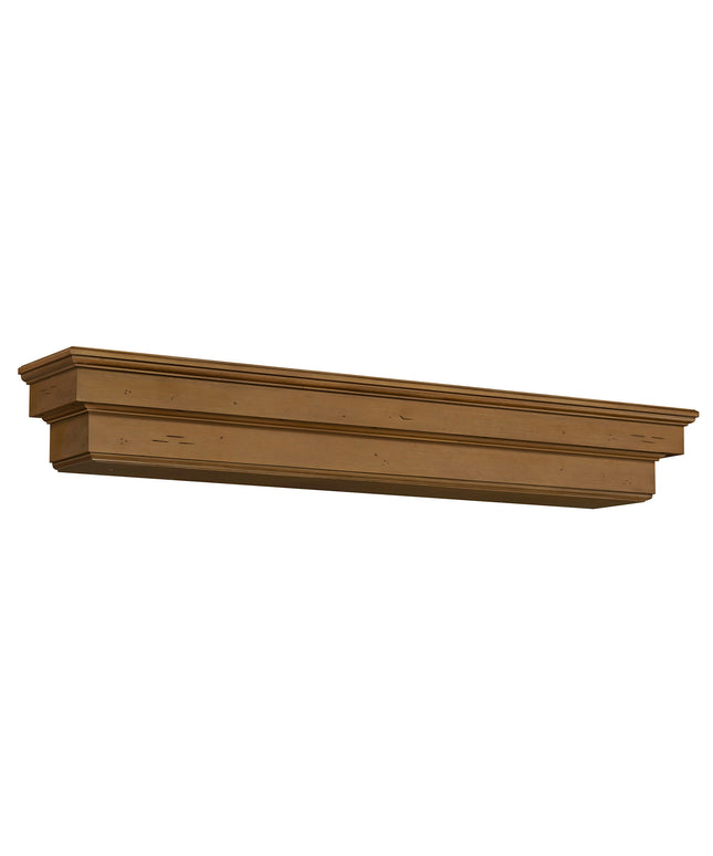 Pearl Mantels 60" Celeste Wood Fireplace Mantel Shelf with Corbels 497-60-10 - Dune