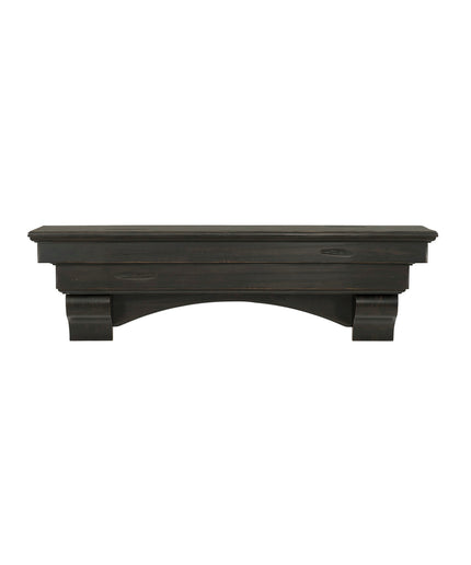 Pearl Mantels 48" Celeste Wood Fireplace Mantel Shelf with Corbels 497-48-20 - Espresso