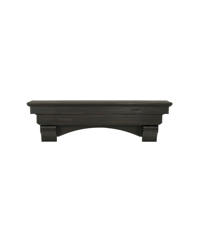 Pearl Mantels 48" Celeste Wood Fireplace Mantel Shelf with Corbels 497-48-20 - Espresso