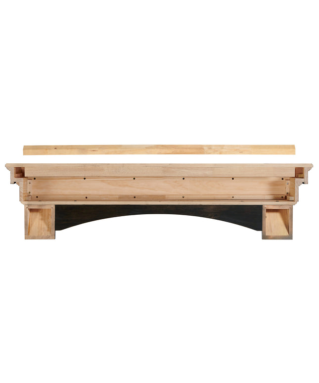 Pearl Mantels 72" Celeste Wood Fireplace Mantel Shelf with Corbels 497-72-20 - Espresso