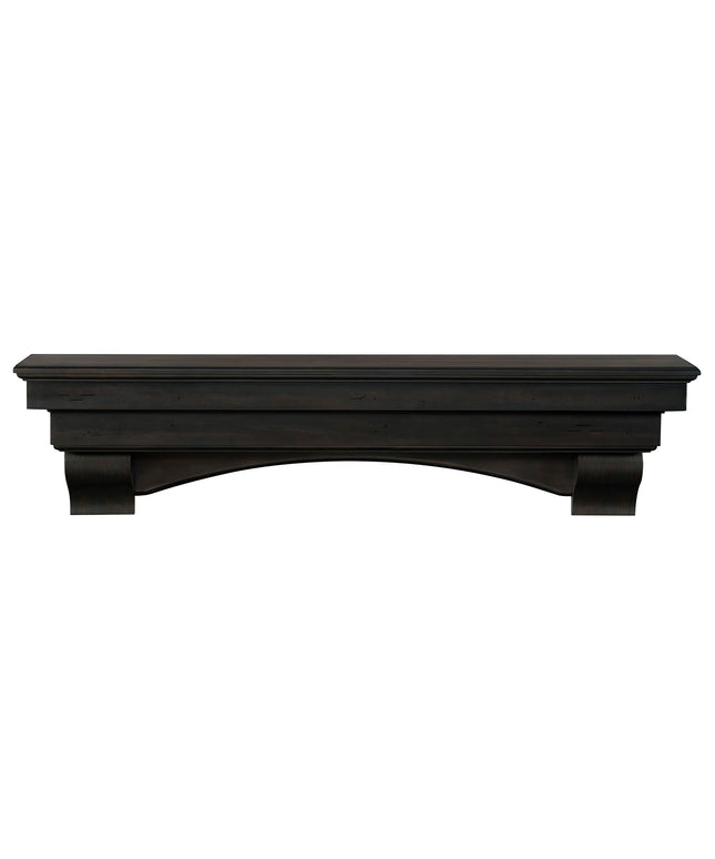 Pearl Mantels 72" Celeste Wood Fireplace Mantel Shelf with Corbels 497-72-20 - Espresso