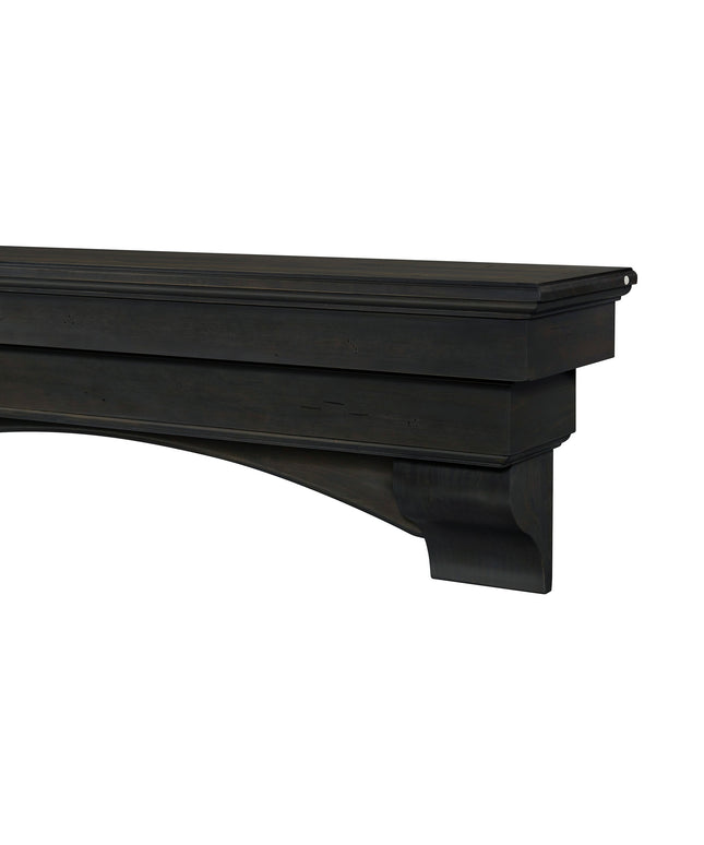 Pearl Mantels 60" Celeste Wood Fireplace Mantel Shelf with Corbels 497-60-20 - Espresso