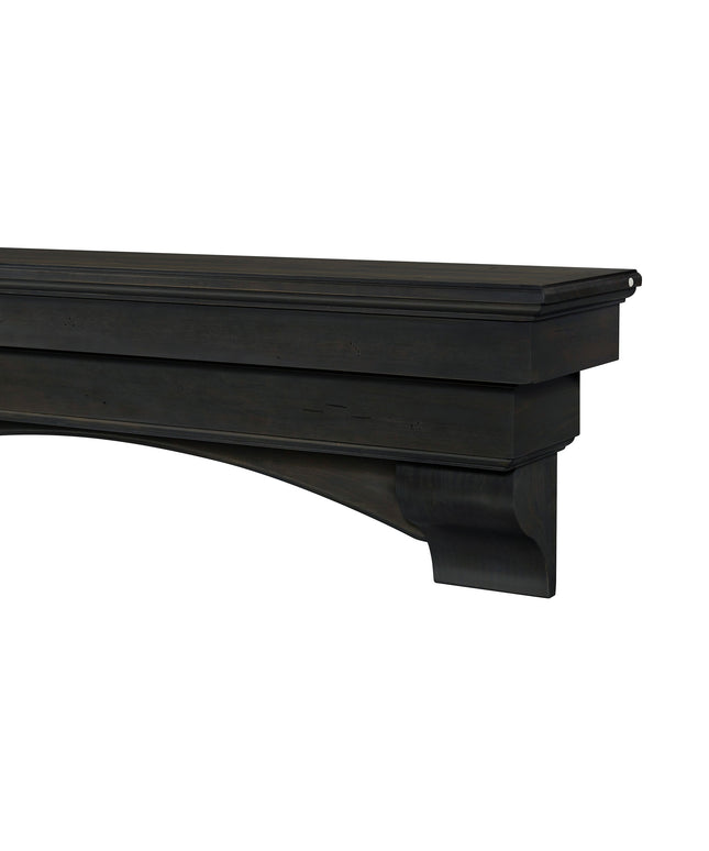 Pearl Mantels 72" Celeste Wood Fireplace Mantel Shelf with Corbels 497-72-20 - Espresso