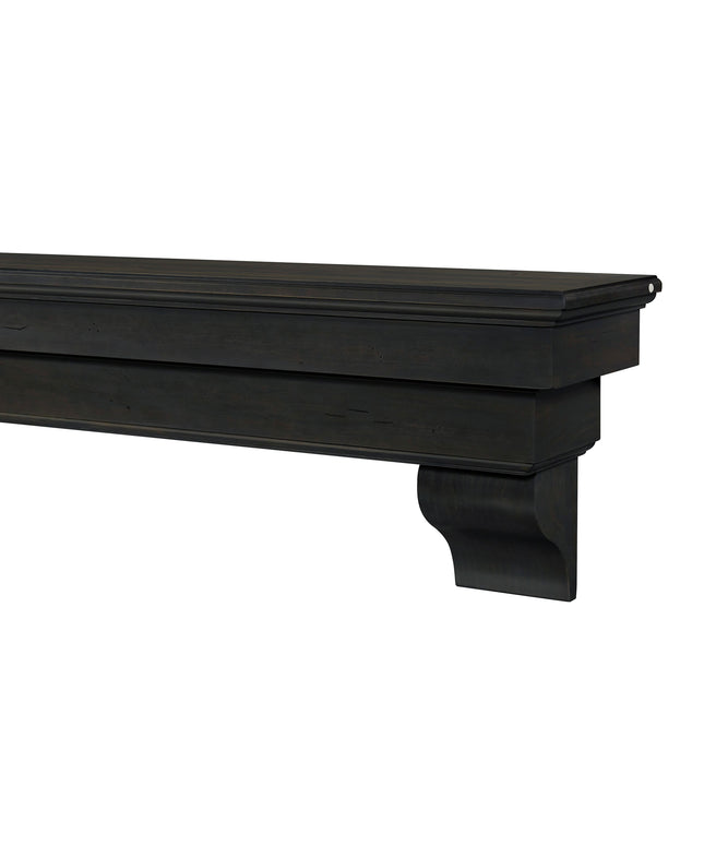 Pearl Mantels 60" Celeste Wood Fireplace Mantel Shelf with Corbels 497-60-20 - Espresso