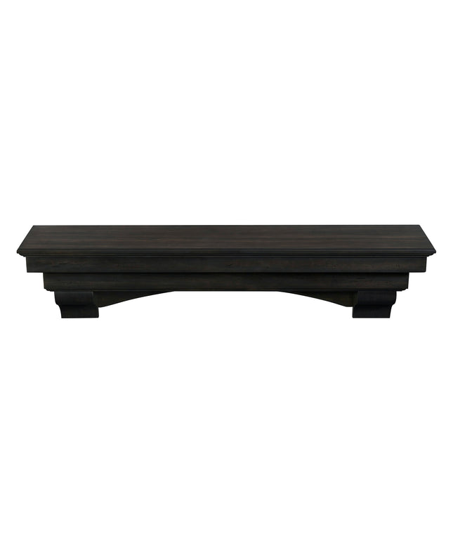 Pearl Mantels 72" Celeste Wood Fireplace Mantel Shelf with Corbels 497-72-20 - Espresso